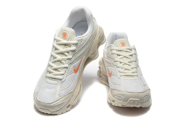Nike Shox TL Off-White and Orange Lifestyle Sneakers 4