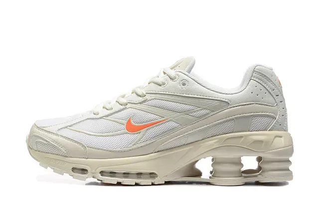 Nike Shox TL Off-White and Orange Lifestyle Sneakers 6