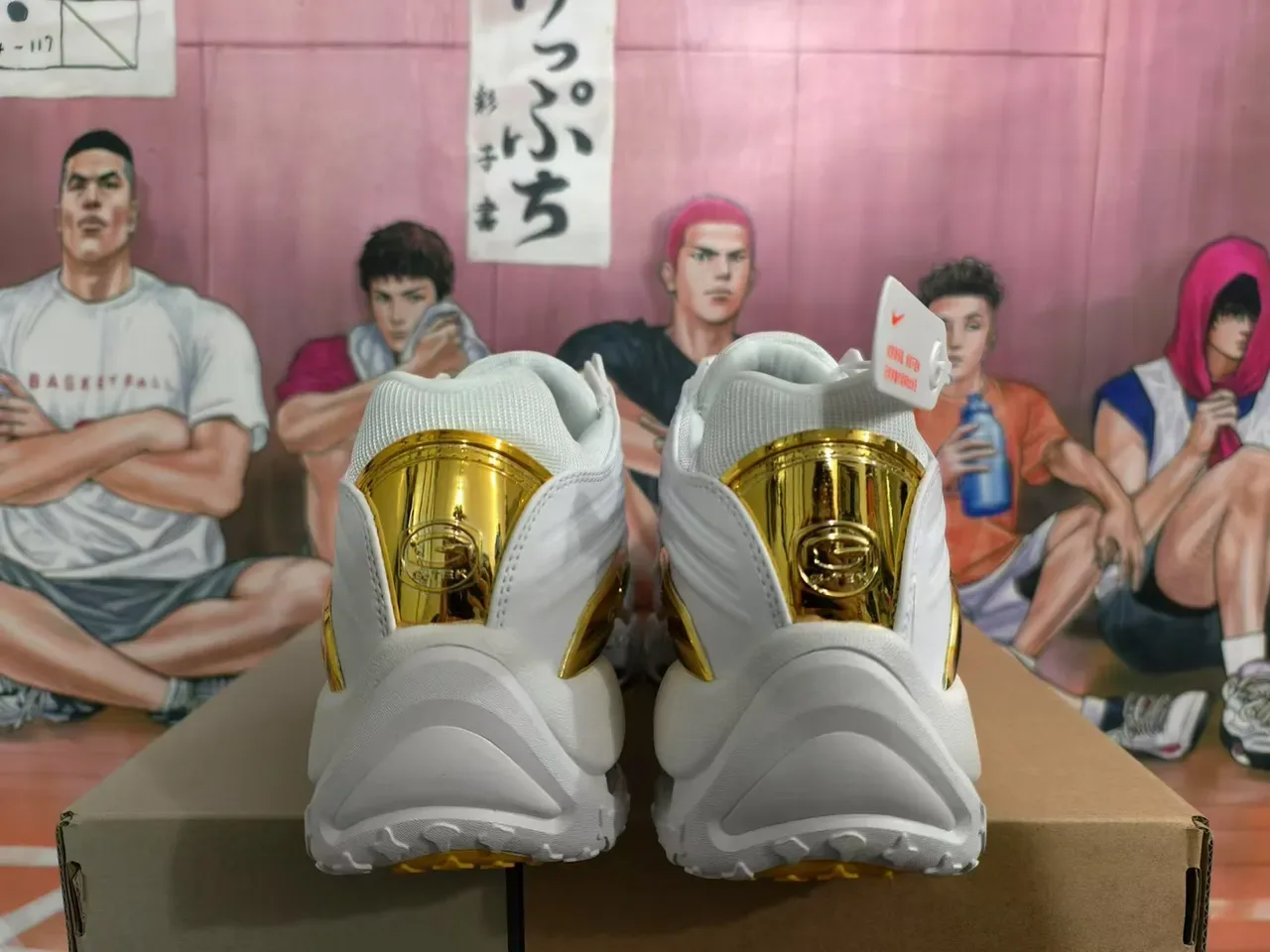 Nike Shox TL White and Metallic Gold Lifestyle Sneakers 3