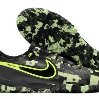 Nike Tiempo camuflagem digital Neon Lime Turf sapatos de futebol