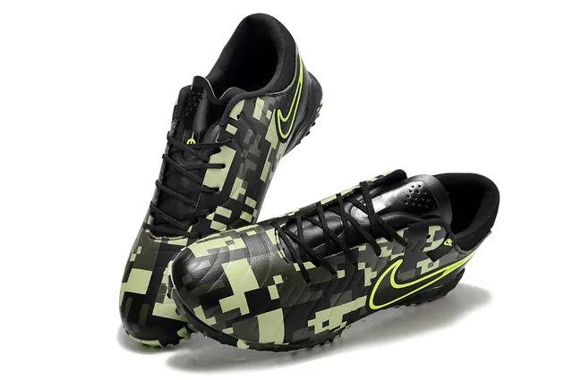 Nike Tiempo Digital Camo Neon Lime Turf Soccer Shoes 7