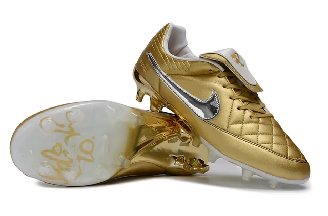 Nike Tiempo Legend Gold Metallic Firm-Ground Soccer Shoes 4
