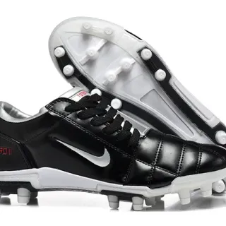 Nike Total 90 III Black White Silver Firm-Ground Soccer Shoes