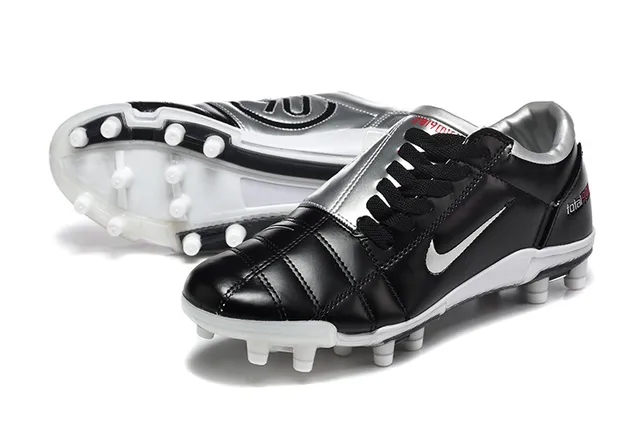 Nike Total 90 III Black White Silver Firm-Ground Soccer Shoes 6