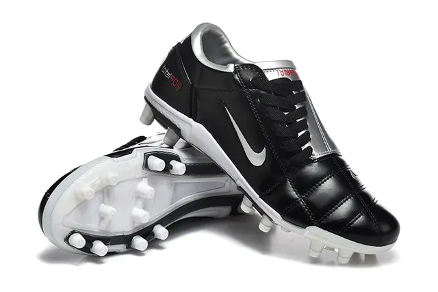 Nike Total 90 III Black White Silver Firm-Ground Soccer Shoes 7