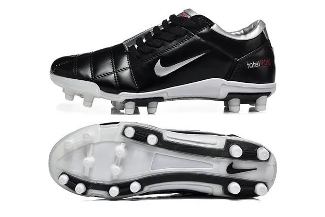 Nike Total 90 III Black White Silver Firm-Ground Soccer Shoes 9