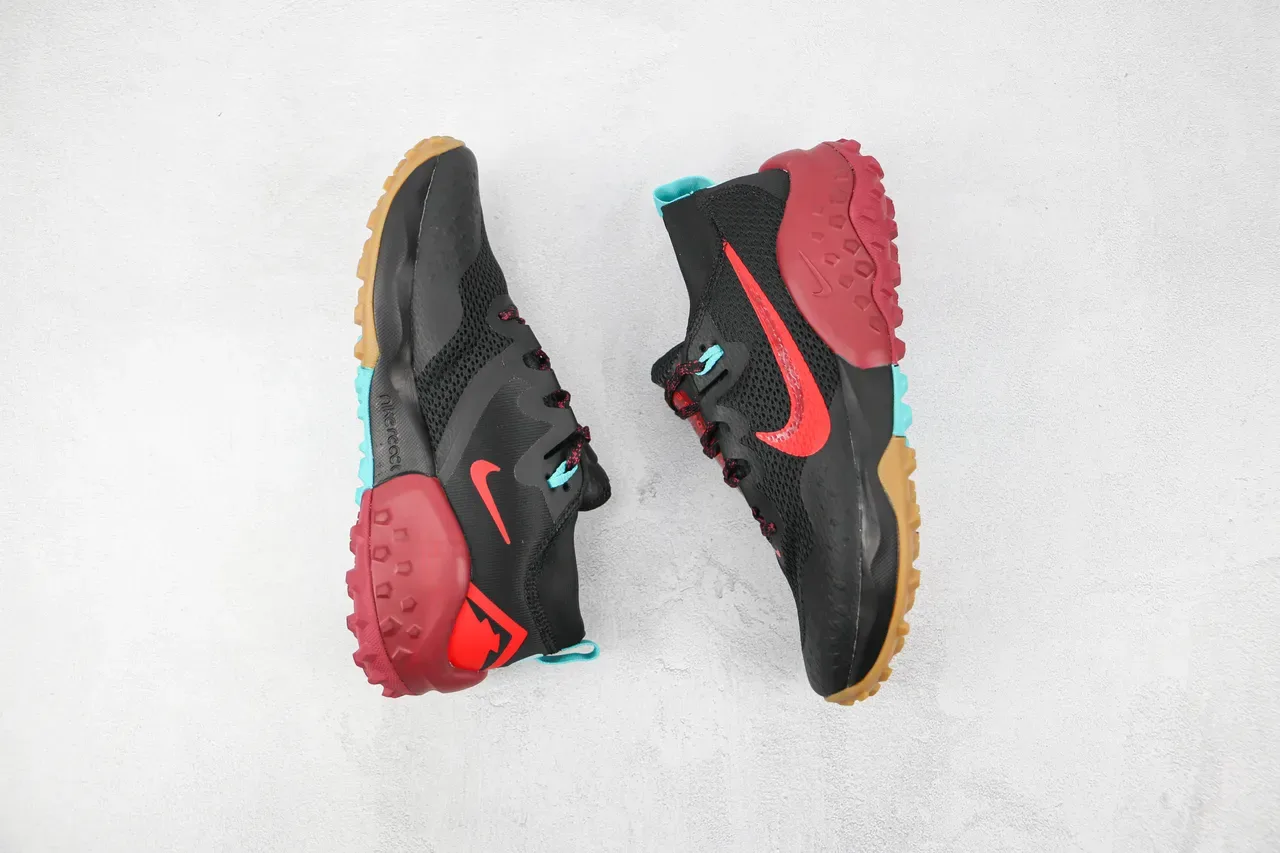 Nike Chaussures Trail Running Black Red Teal Gum 2