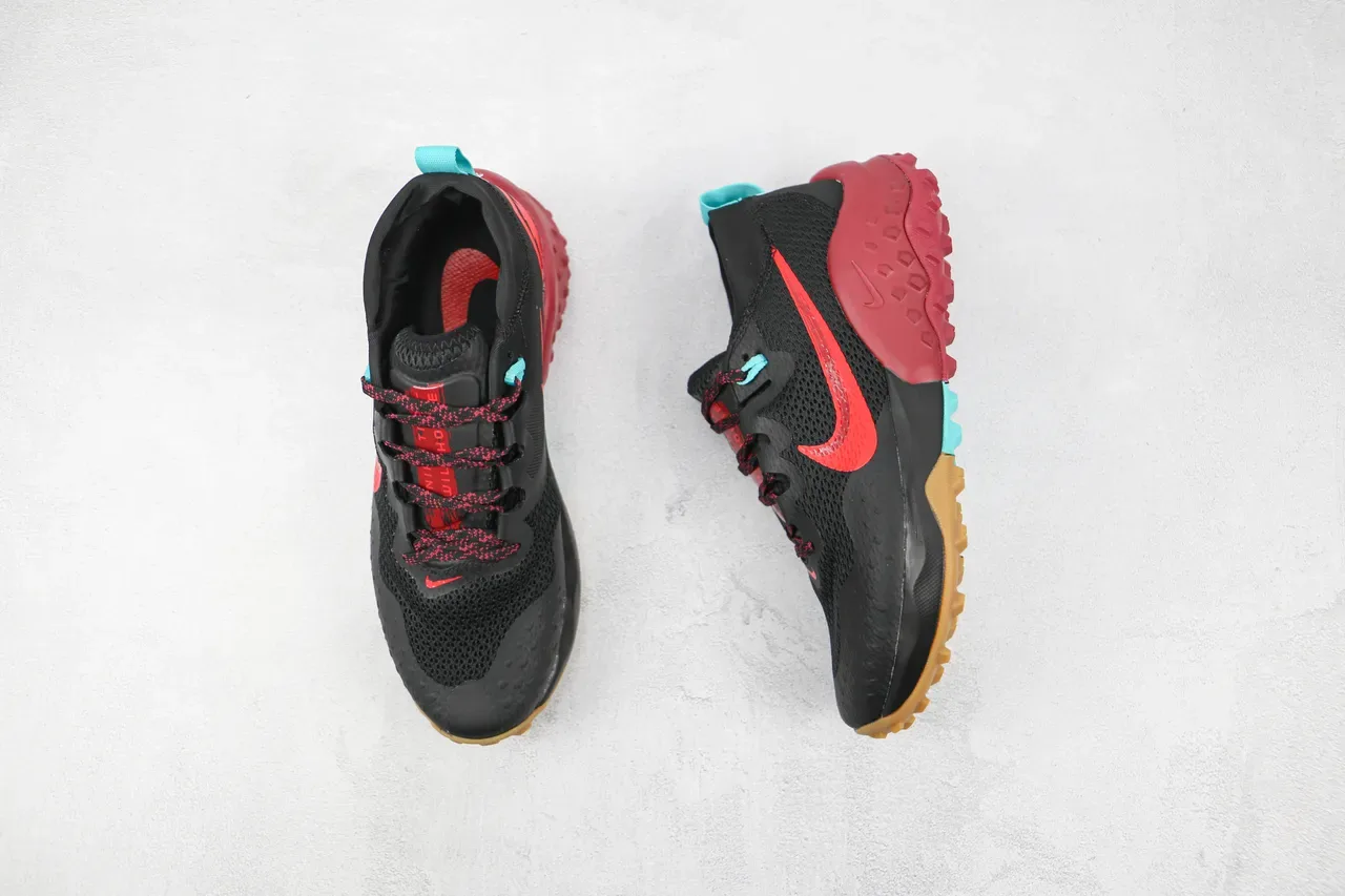 Nike Chaussures Trail Running Black Red Teal Gum 3