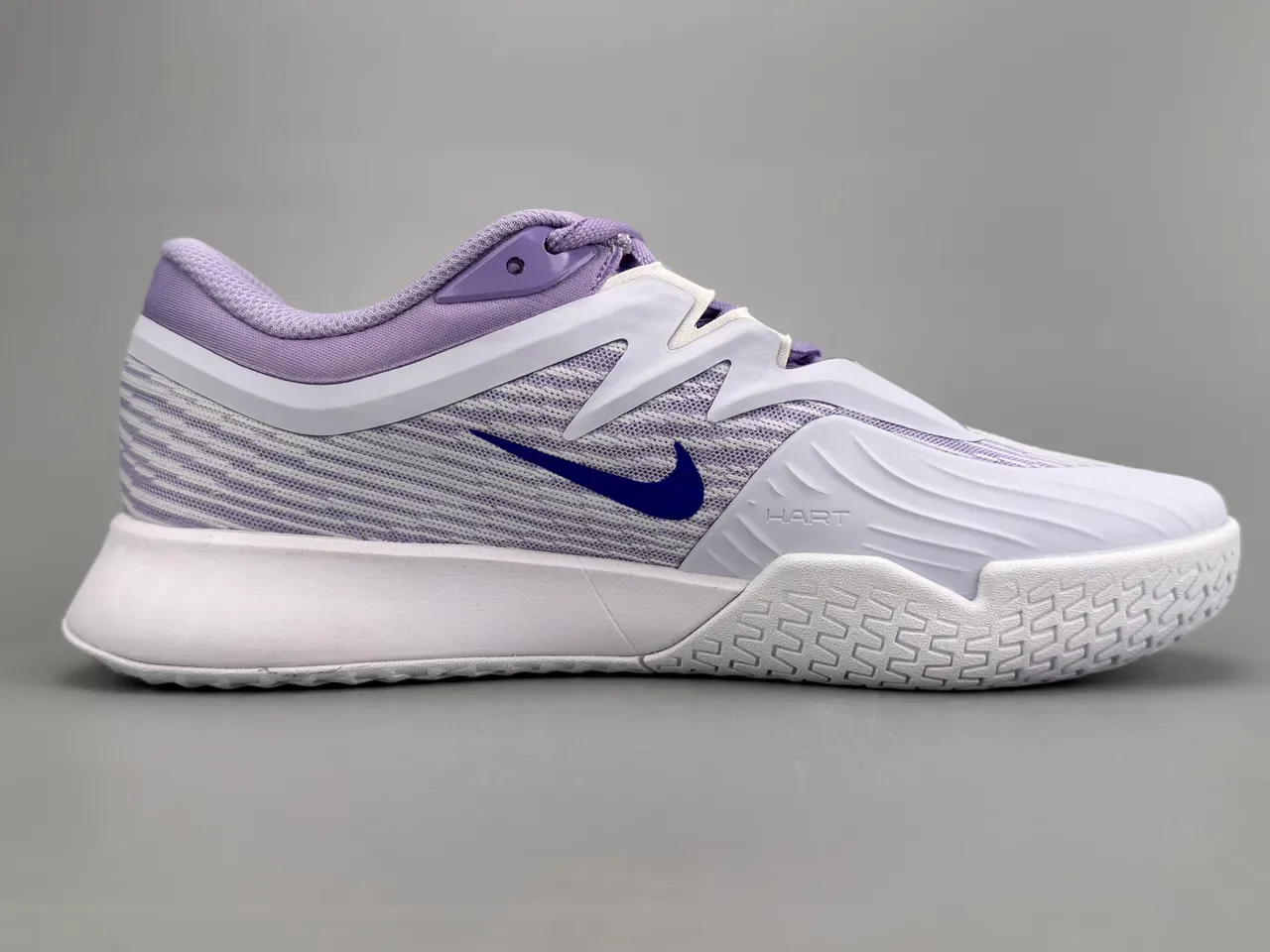 Nike Vapor Chaussures de running blanches et violettes avec upper en tricot et semelle Air Zoom 10