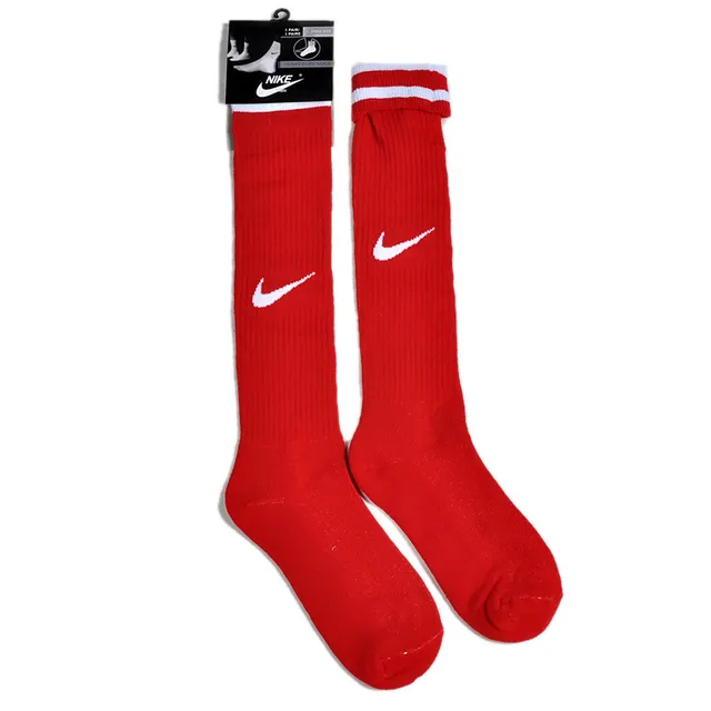 Nike blanc bleu mi-mollet ourlet côtelé chaussettes 2
