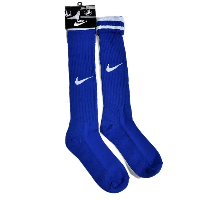 Nike blanc bleu mi-mollet ourlet côtelé chaussettes 3