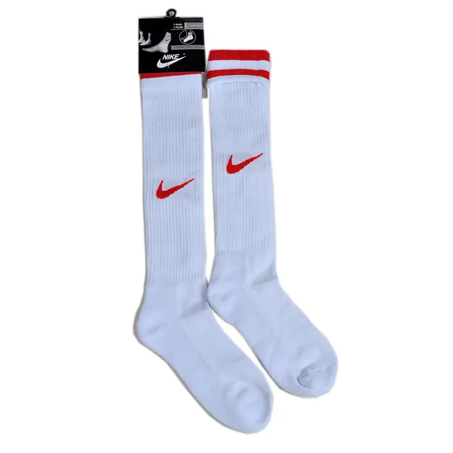 Nike blanc bleu mi-mollet ourlet côtelé chaussettes 4