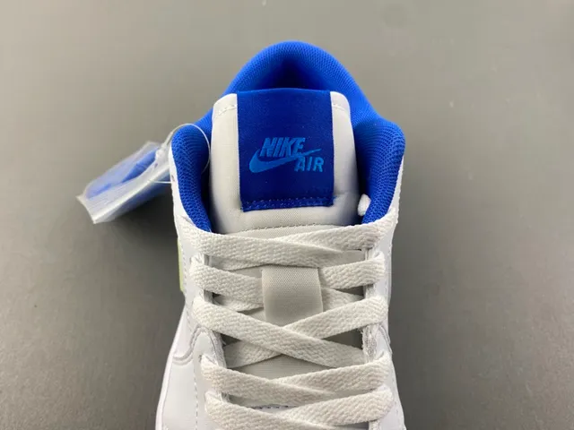 Nike White Blue Low-Top Padded Collar Lifestyle Sneakers 6