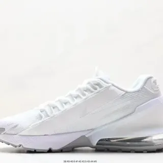 Nike White Gray Monochromatic Visible Air Cushioning Unit Lifestyle Sneakers