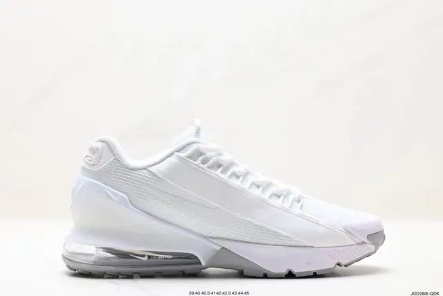 Nike White Gray Monochromatic Visible Air Cushioning Unit Lifestyle Sneakers 4