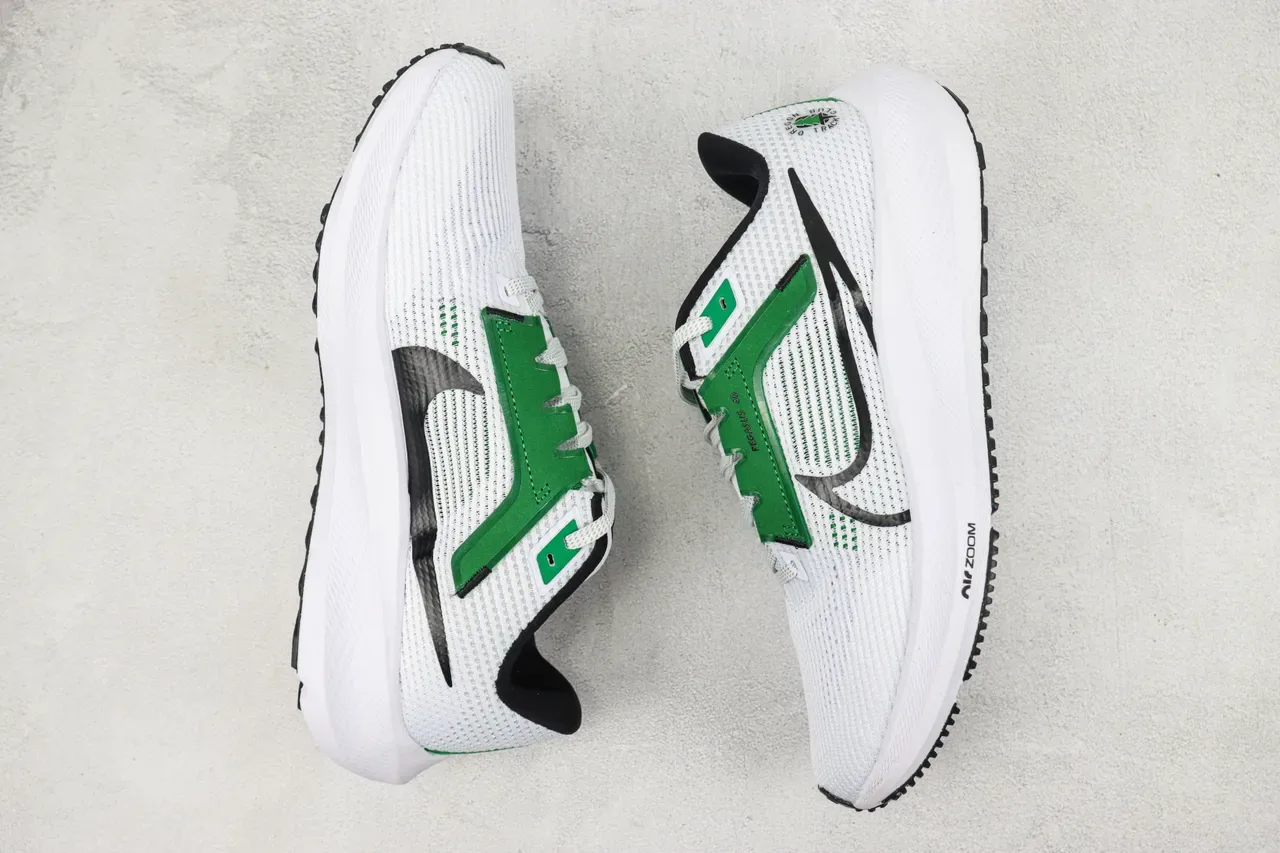 Zapatillas de Running Nike blanco y verde con malla engineered y recubrimientos sintéticos 2