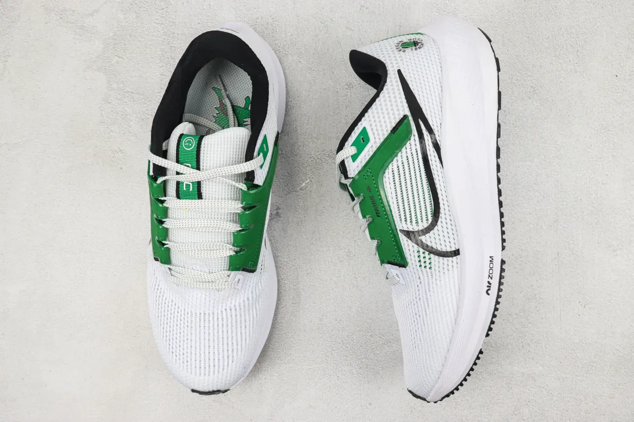 Zapatillas de Running Nike blanco y verde con malla engineered y recubrimientos sintéticos 3