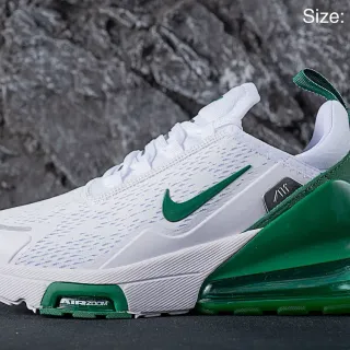 Nike সাদা সবুজ জালি উপর অর্ধস্বচ্ছ বায়ু ইউনিট জীবনধারা স্নিকার