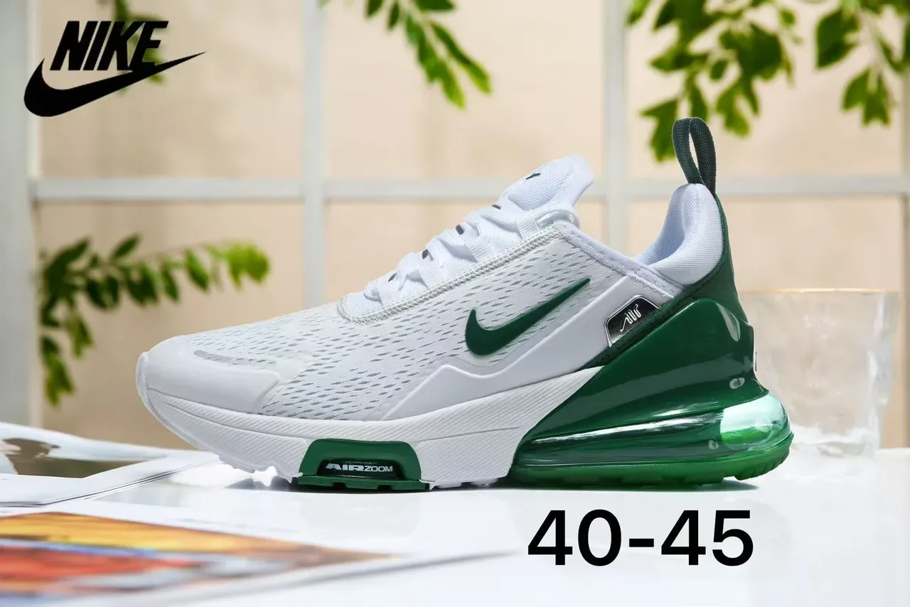 Nike White Green Mesh Upper Translucent Air Unit Lifestyle Sneakers 3