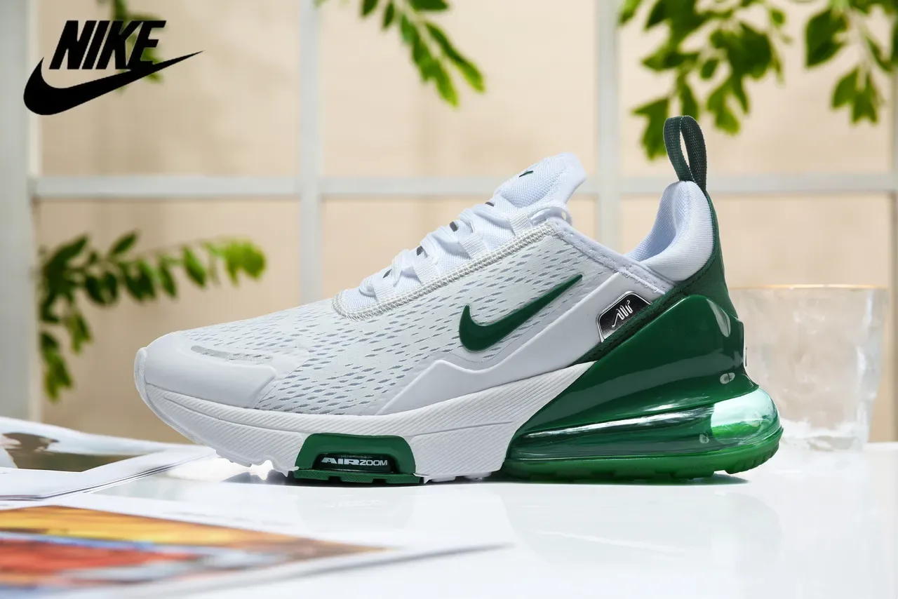 Nike White Green Mesh Upper Translucent Air Unit Lifestyle Sneakers 4