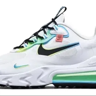 Nike White Green Mesh Upper Visible Heel Air Unit Lifestyle Sneakers