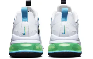 Nike White Green Mesh Upper Visible Heel Air Unit Lifestyle Sneakers 3