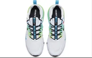 Nike White Green Mesh Upper Visible Heel Air Unit Lifestyle Sneakers 4