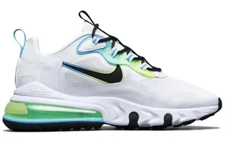Nike White Green Mesh Upper Visible Heel Air Unit Lifestyle Sneakers 6