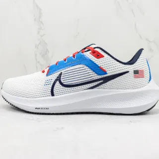 Nike Blanc Marine Respirant Maille Conçu Haut Swoosh Accent Chaussures de Running