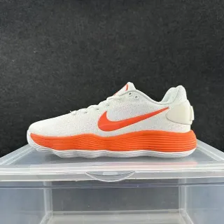 Nike सफेद नारंगी बुनाई अपर वेव मिडसोल लाइफस्टाइल स्नीकर