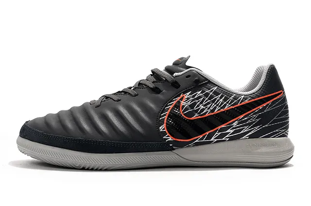 Nike Chaussure Blanc Orange Low-Top Cuir Synthétique Supérieur Chaussures Football Indoor 11