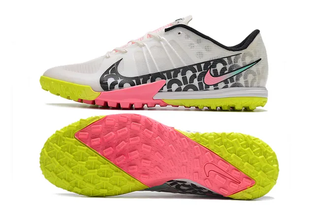 Nike Blanc Rose Bas Cleat Semelle Caoutchouc Bicolore Turf Chaussures de Football 6