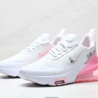 Nike White Pink Perforated Mesh Upper Dual-Chamber Visible Air Cushioning Lifestyle Sneakers