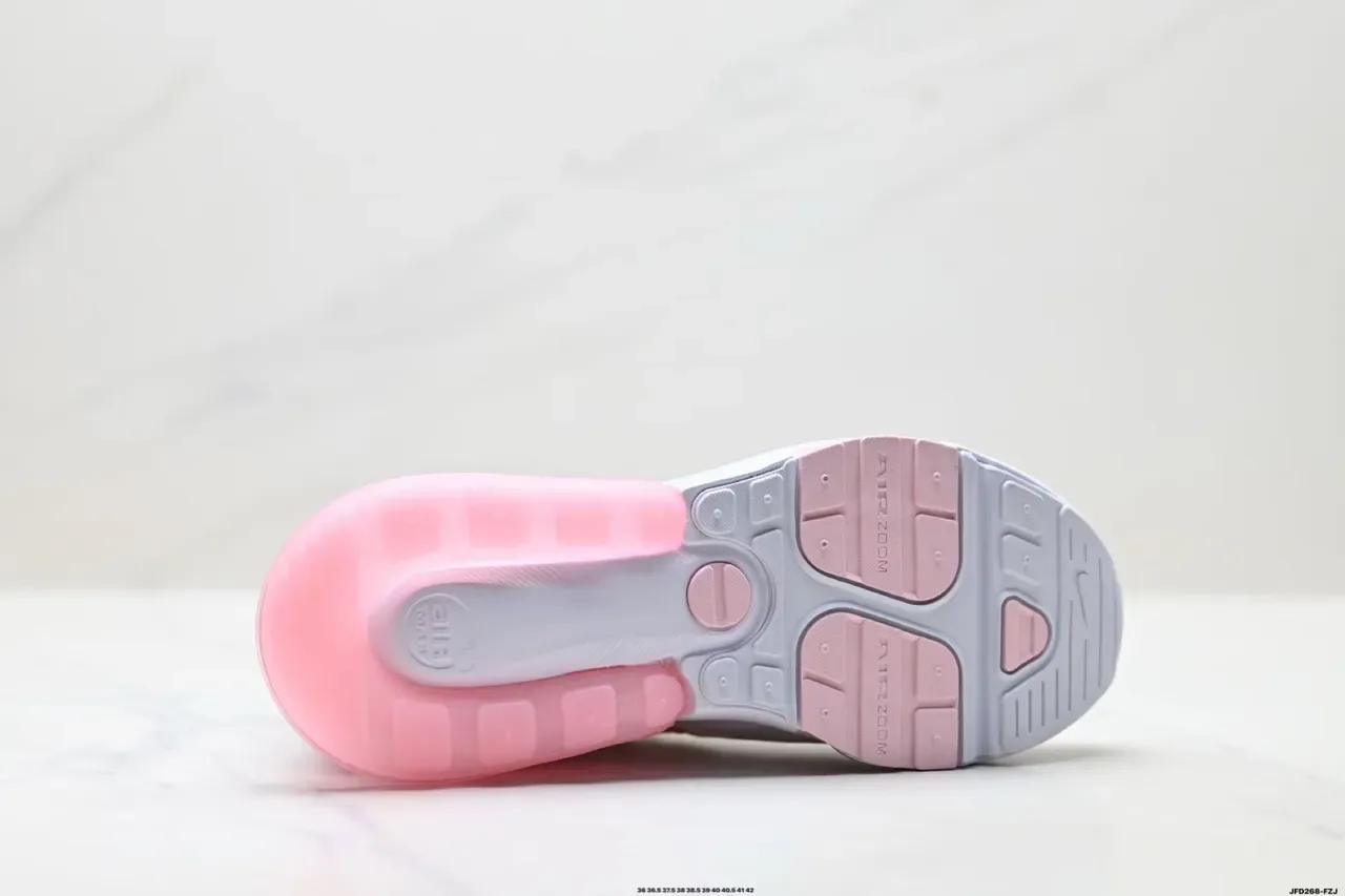 Nike White Pink Perforated Mesh Upper Dual-Chamber Visible Air Cushioning Lifestyle Sneakers 2