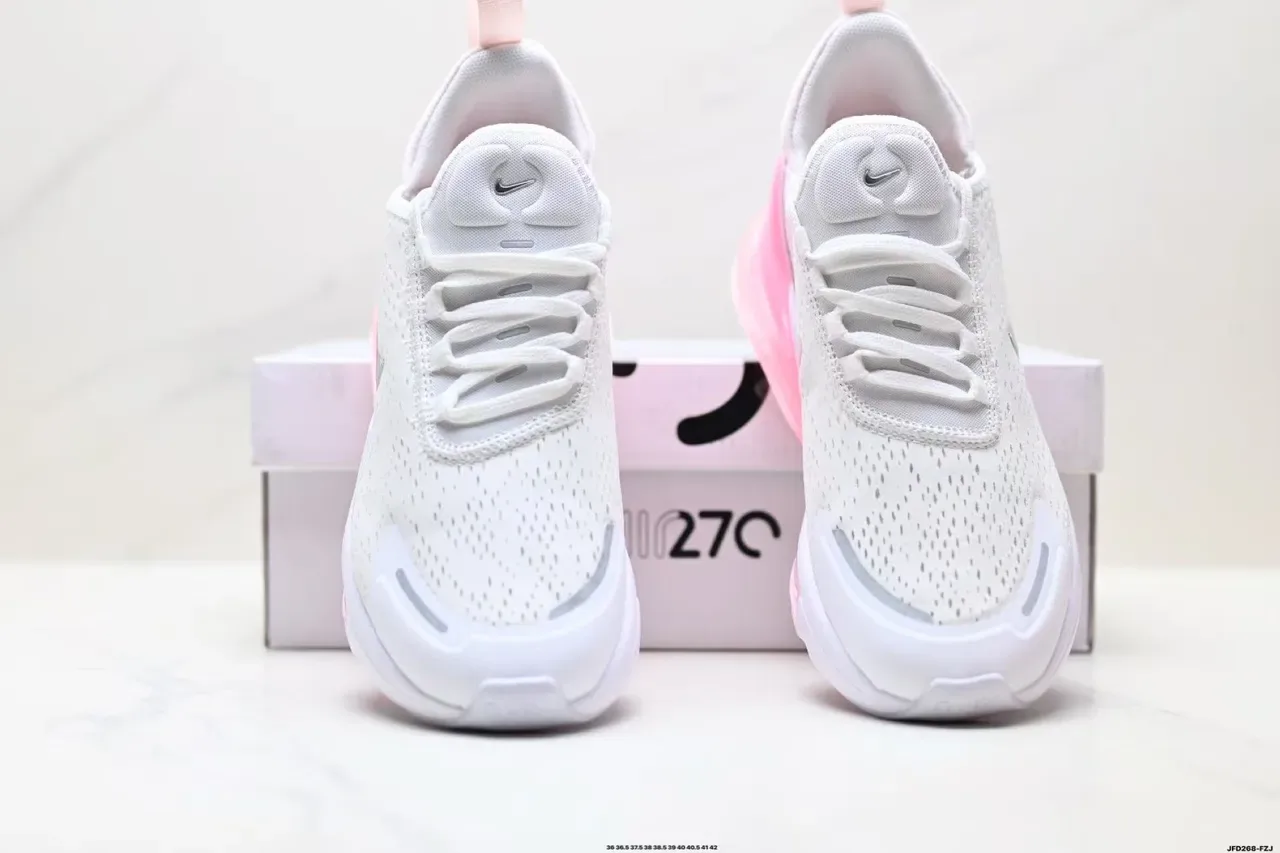 Nike White Pink Perforated Mesh Upper Dual-Chamber Visible Air Cushioning Lifestyle Sneakers 4