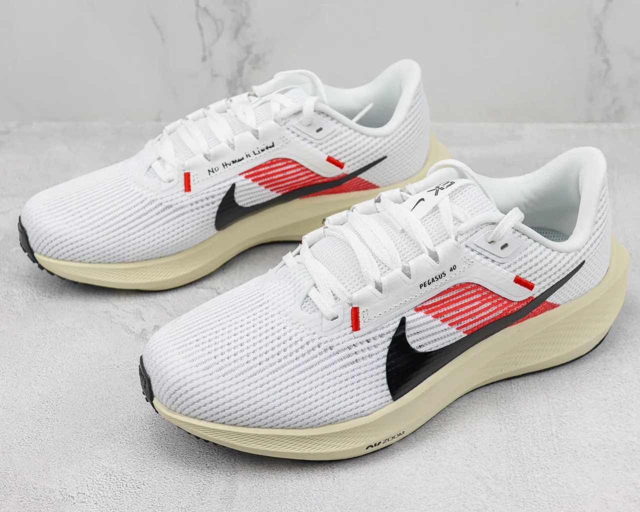 Nike White Red Engineered Mesh Upper Layered Overlays Running Shoes 4