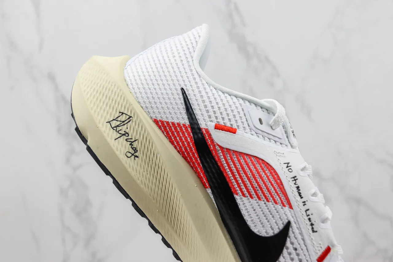 Nike White Red Engineered Mesh Upper Layered Overlays Running Shoes 5