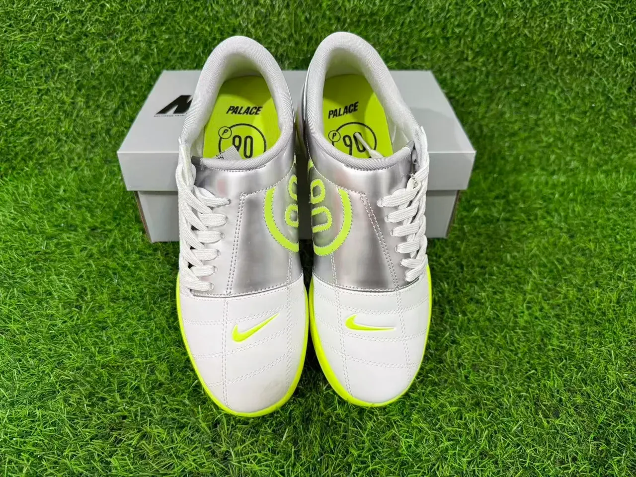 Nike White Yellow Low-Top Synthetic Leather Upper Sneakers 11
