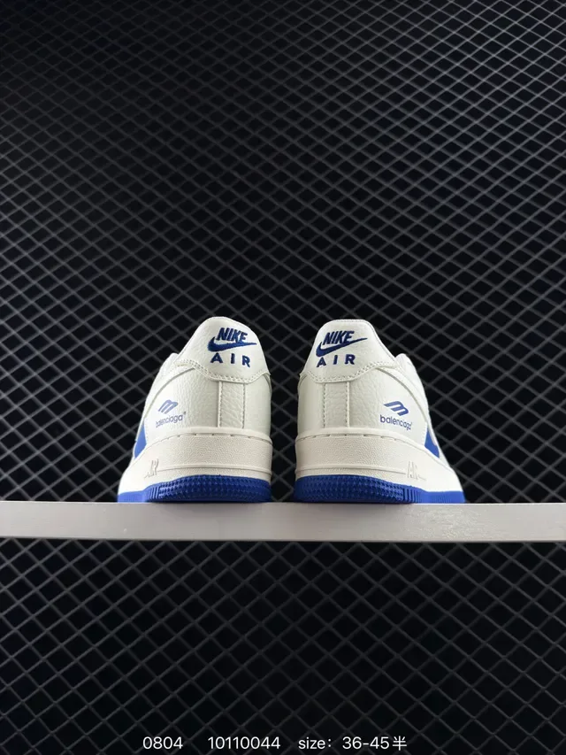 Nike x Balenciaga Air Force 1 Low White and Royal Blue Lifestyle Sneakers 3