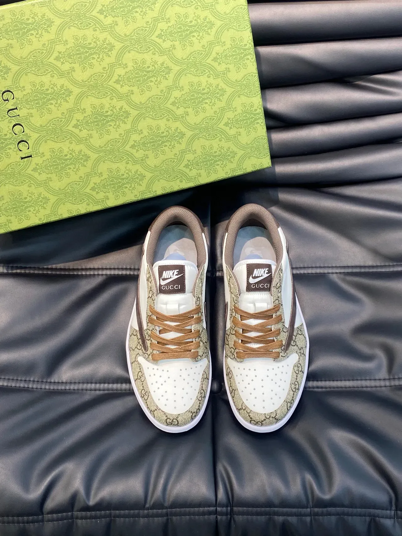 Nike x Gucci Air Force 1 Low GG Monogram Lifestyle Sneakers 2