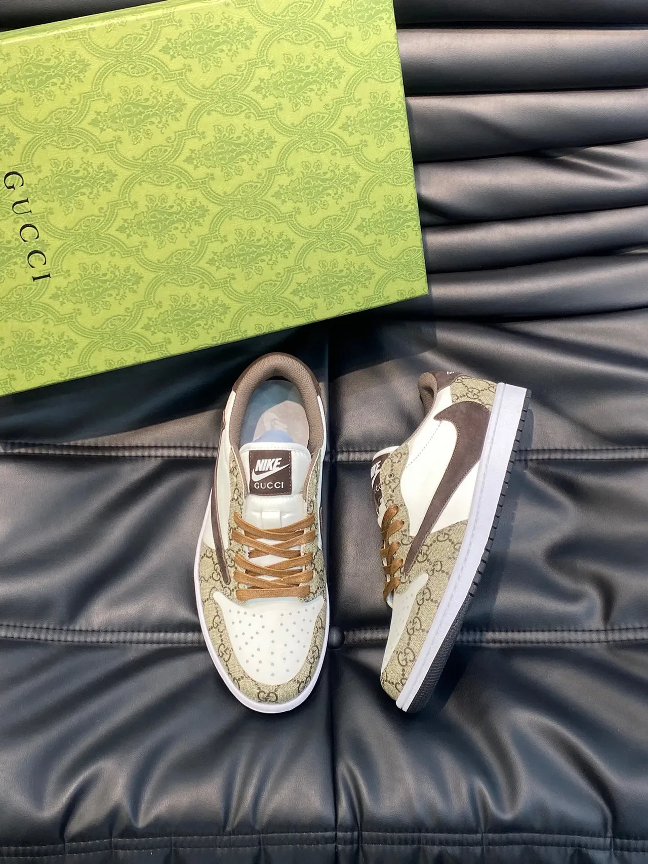 Nike x Gucci Air Force 1 Low GG Monogram Lifestyle Sneakers 3