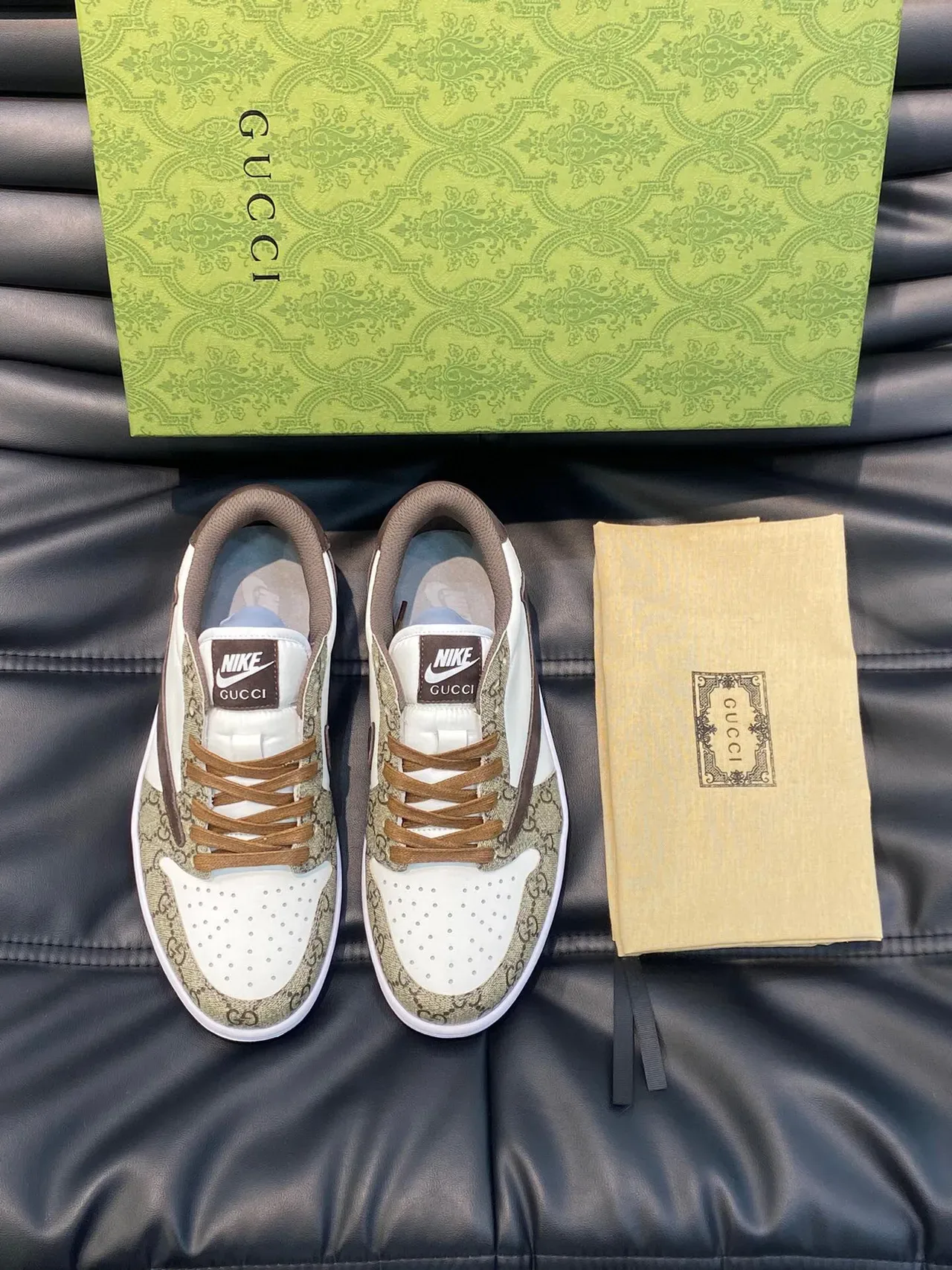 Nike x Gucci Air Force 1 Low GG Monogram Lifestyle Sneakers 4