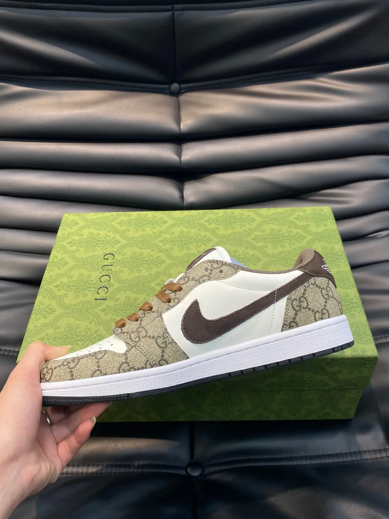 Nike x Gucci Air Force 1 Low GG Monogram Lifestyle Sneakers 6