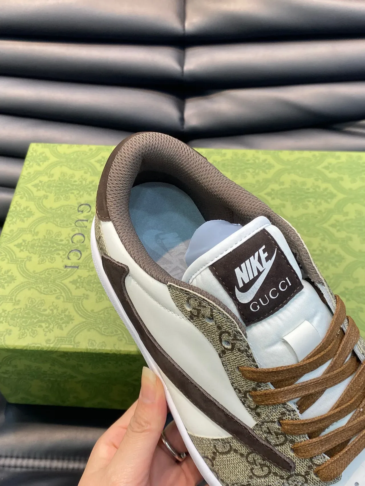 Nike x Gucci Air Force 1 Low GG Monogram Lifestyle Sneakers 7
