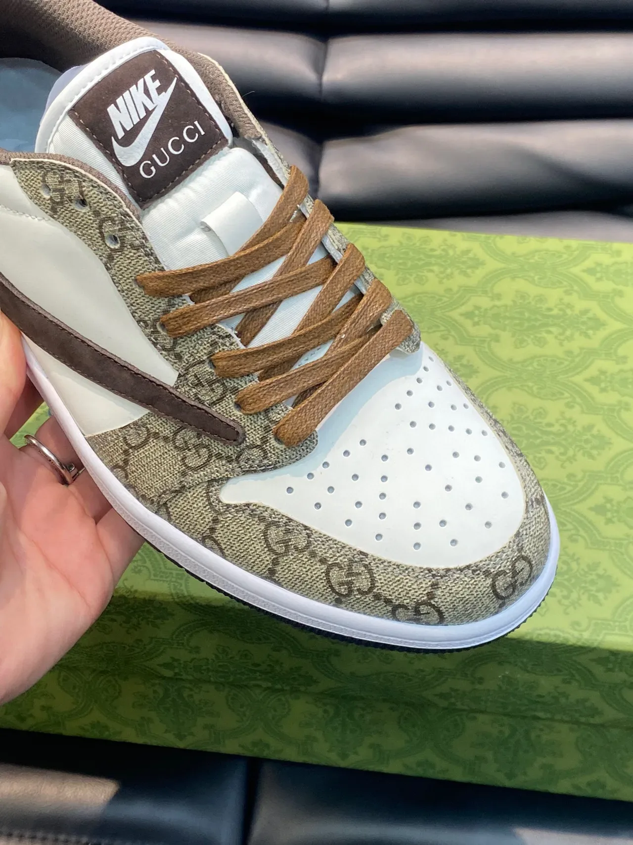 Nike x Gucci Air Force 1 Low GG Monogram Lifestyle Sneakers 8