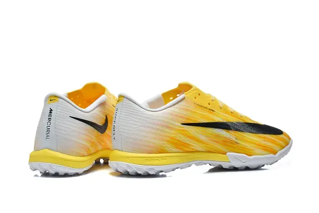 Nike Jaune Noir Low-Cut Synthétique Flyweave Supérieur Gazon Chaussures de Football 2