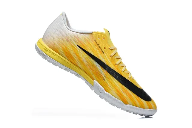 Nike Jaune Noir Low-Cut Synthétique Flyweave Supérieur Gazon Chaussures de Football 4