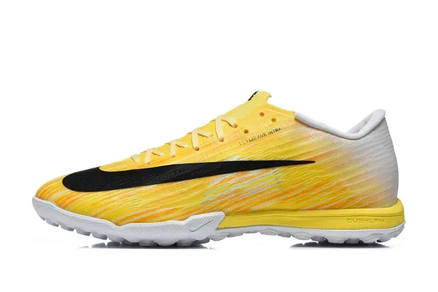 Nike Jaune Noir Low-Cut Synthétique Flyweave Supérieur Gazon Chaussures de Football 6