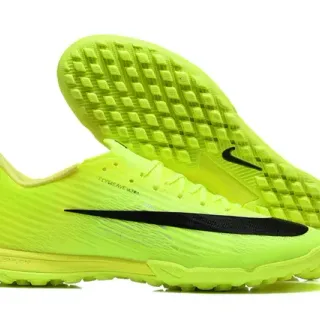 Nike Yellow Black Low-Cut Synthetic Flyweave Upper Turf Soccer Shoes