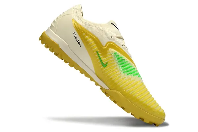 Nike Jaune Vert Gripknit Upper Ribbed Midfoot Cage Turf Chaussures de football 2